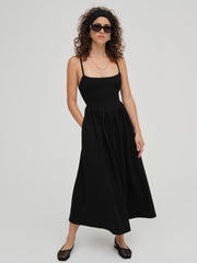 Wilhelmina Midi Dress Black