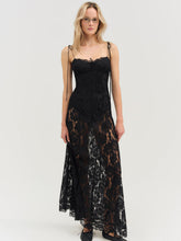 Claudia Rose Lace Maxi Dress Black