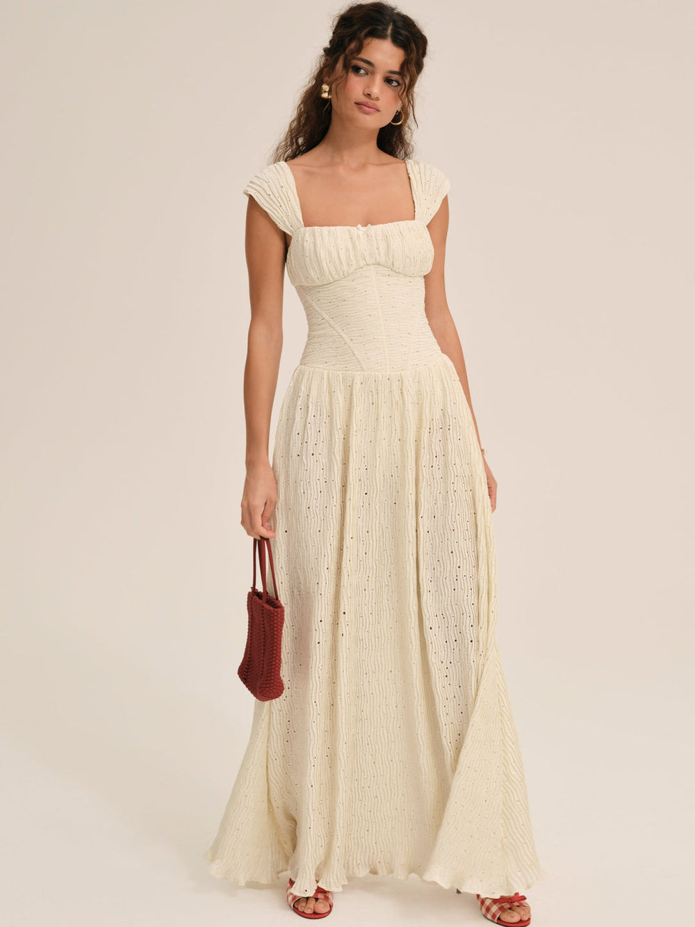 Erika Bustier Maxi Dress Natural