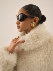 Arctic Faux Fur Pullover Cream