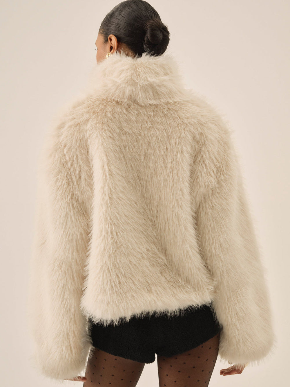 Arctic Faux Fur Pullover Cream