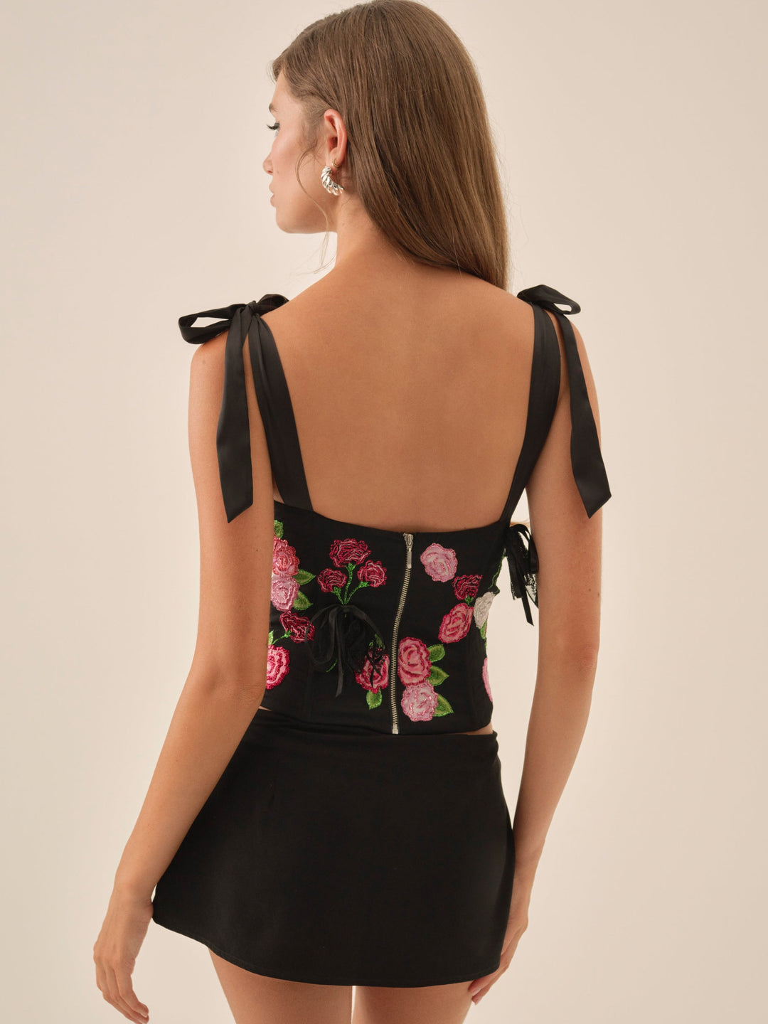 Midnight Garden Bustier Black
