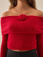 Aspen Knit Top Red