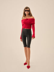 Aspen Knit Top Red