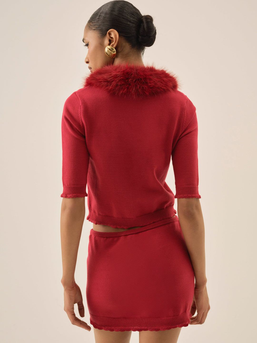 Maura Knit Cardigan Red