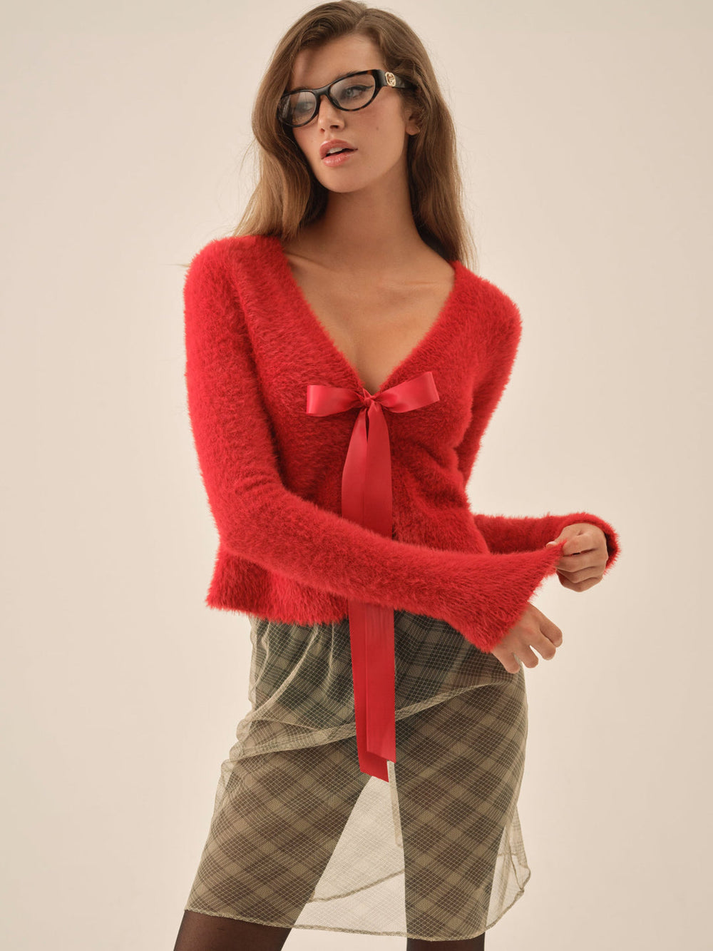 Tayla Knit Cardigan Red