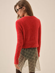 Tayla Knit Cardigan Red