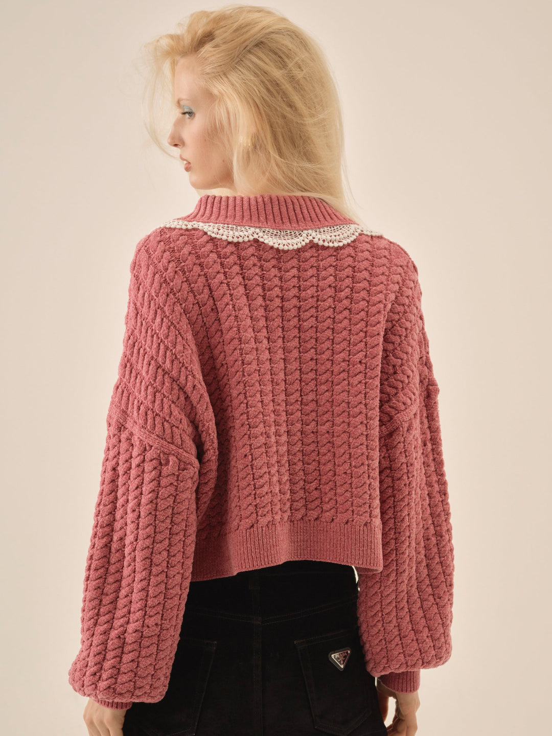 Tierra Knit Jacket Dusty Rose