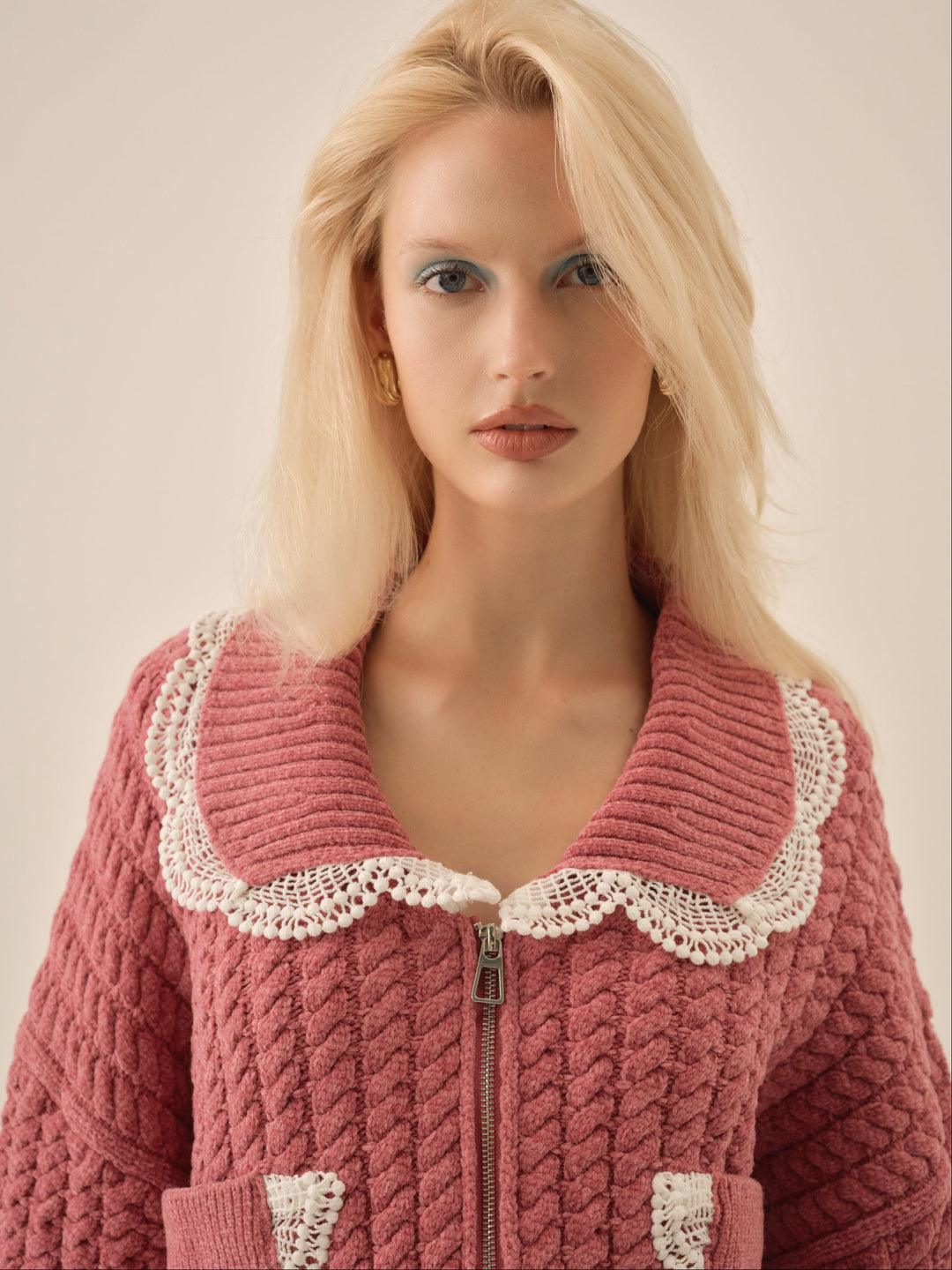 Tierra Knit Jacket Dusty Rose