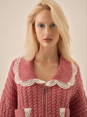 Tierra Knit Jacket Dusty Rose