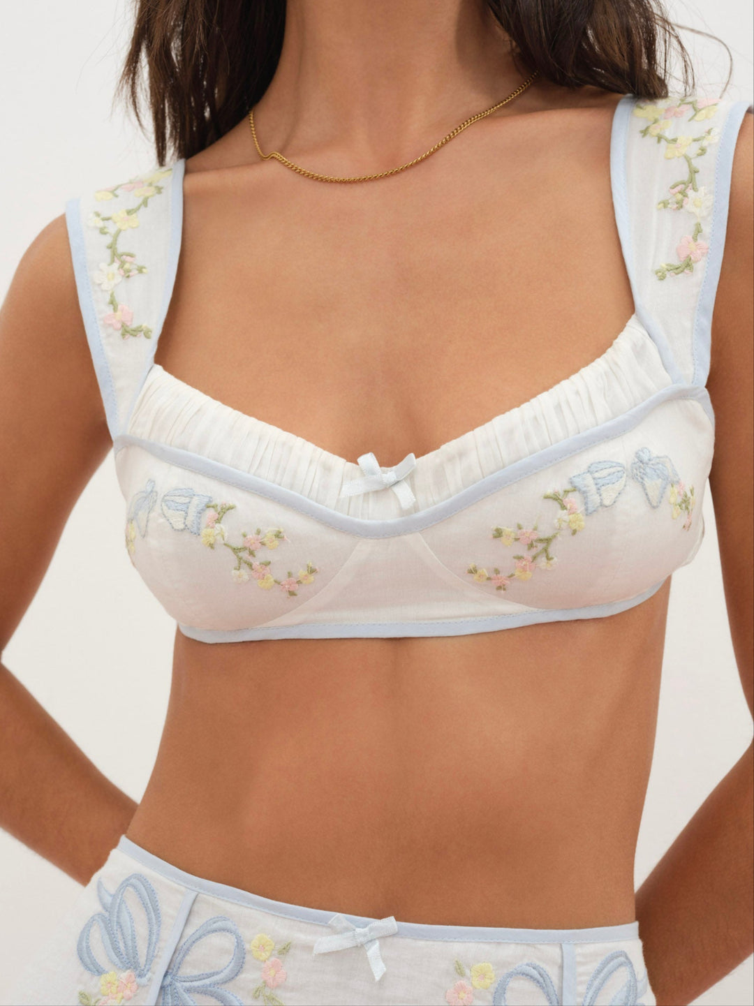 Baby Bows Bra Top White