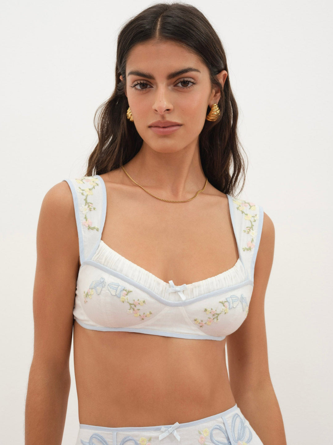 Baby Bows Bra Top White