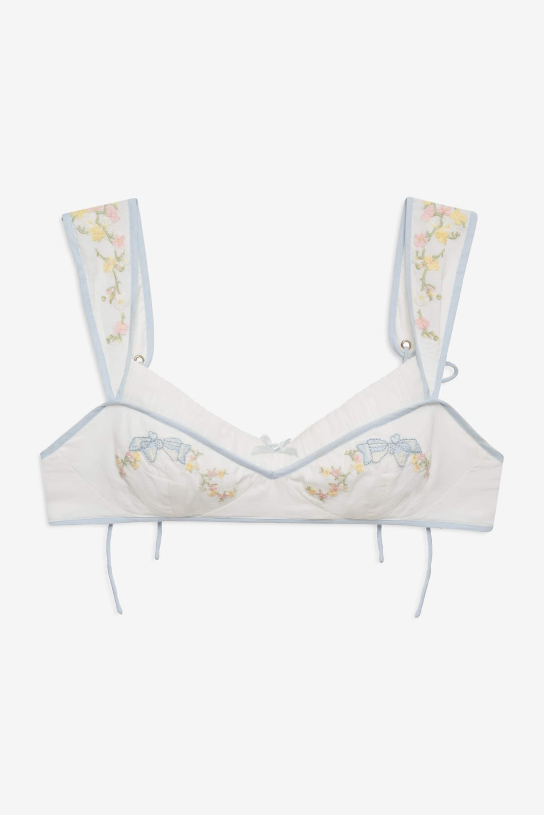Baby Bows Bra Top White