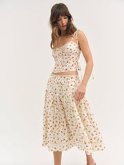 Adahlia Floral Top Cream