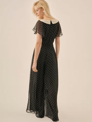 Dottie Dot Pantsuit Black