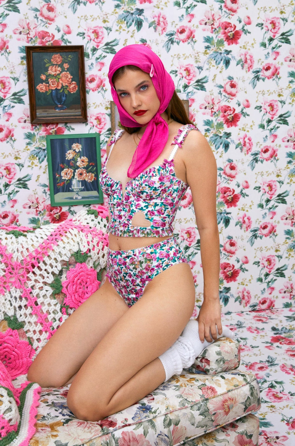 Heart Bloom Bustier Pink