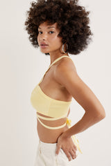 Jourdin Tie Crop Top Yellow
