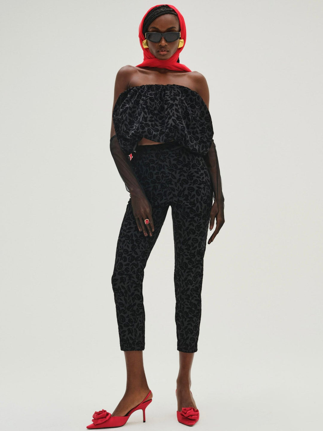 Midnight Velvet Bubble Top Black