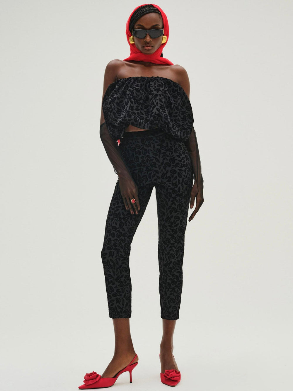 Midnight Velvet Bubble Top Black