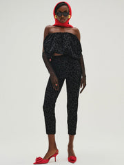 Midnight Velvet Bubble Top Black