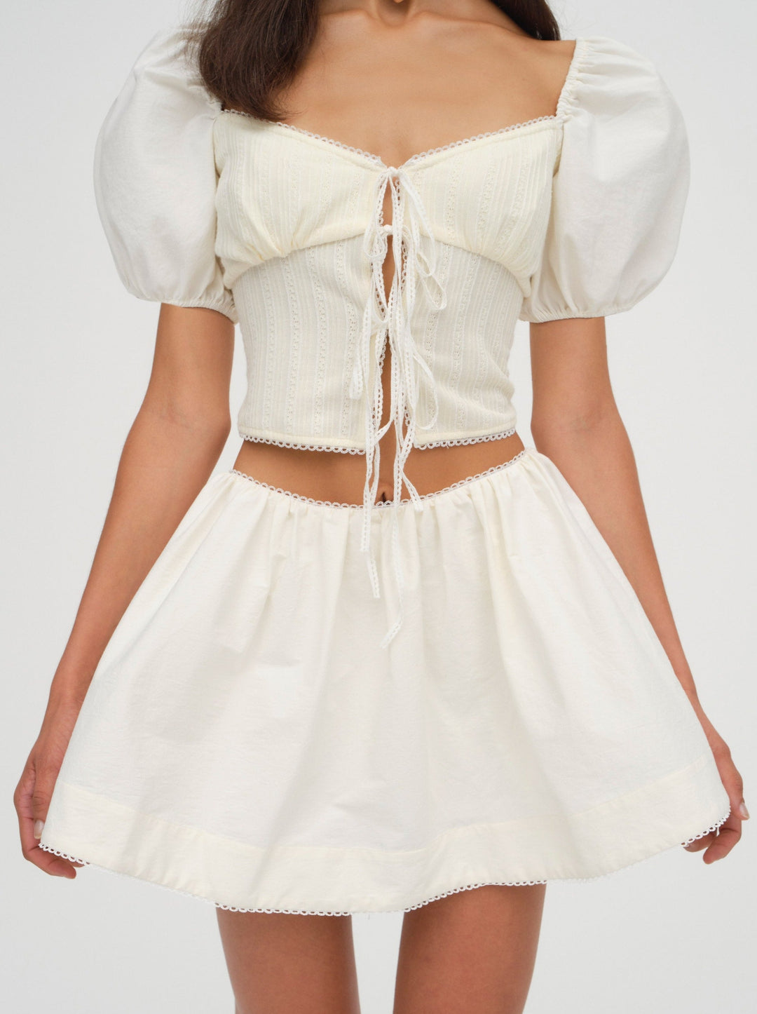 Billie Pointelle Top Cream