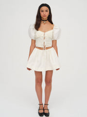 Billie Pointelle Top Cream
