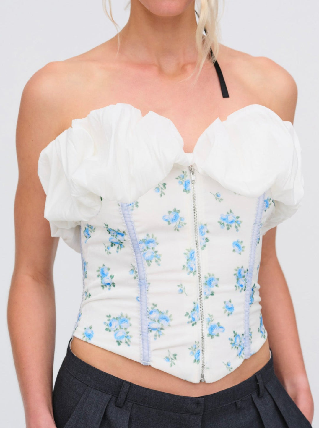 Evelyn Corset Top Blue