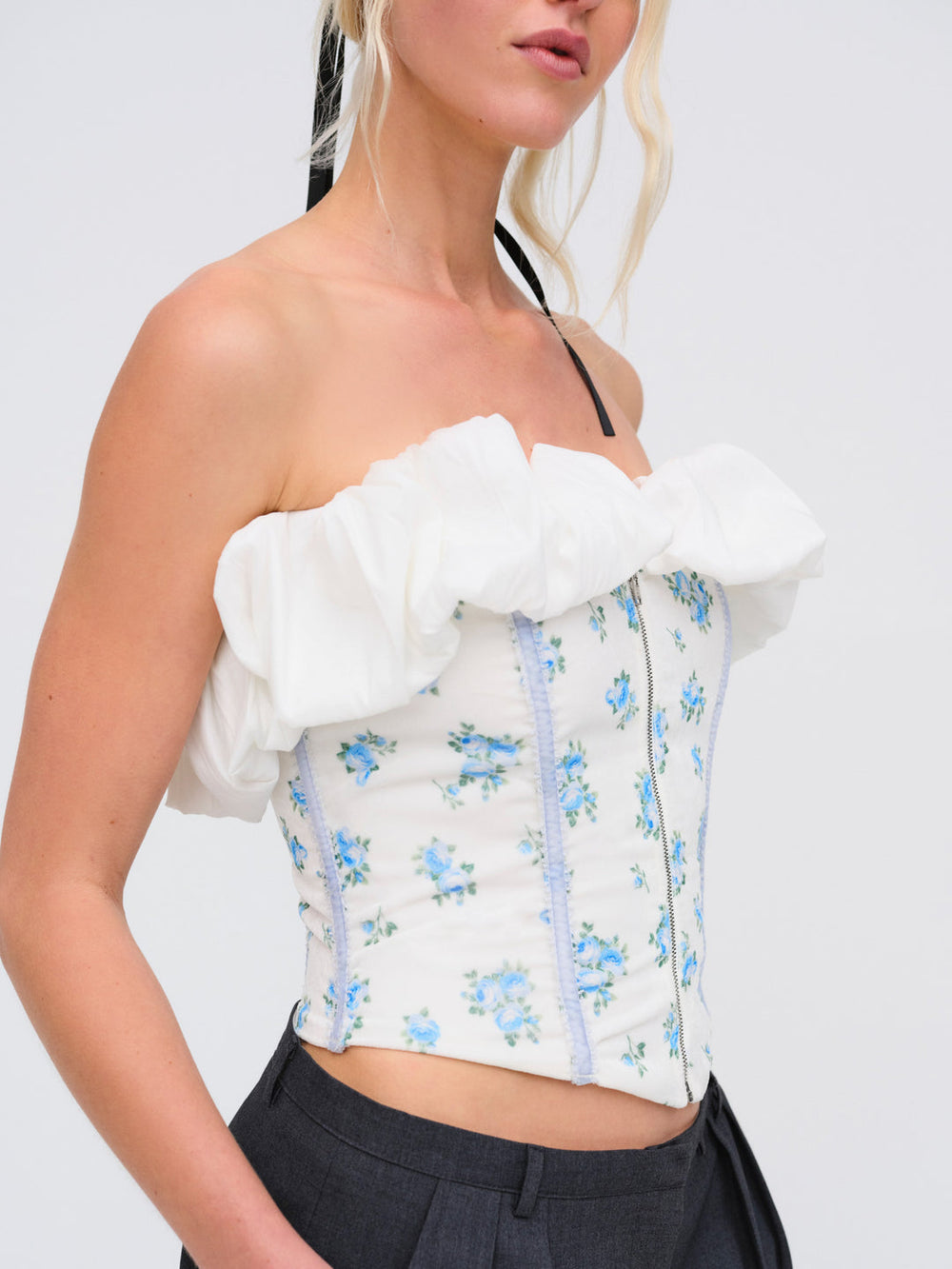 Evelyn Corset Top Blue