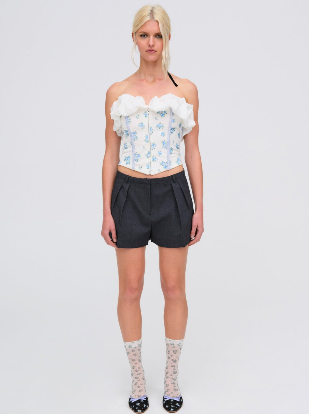 Evelyn Corset Top Blue