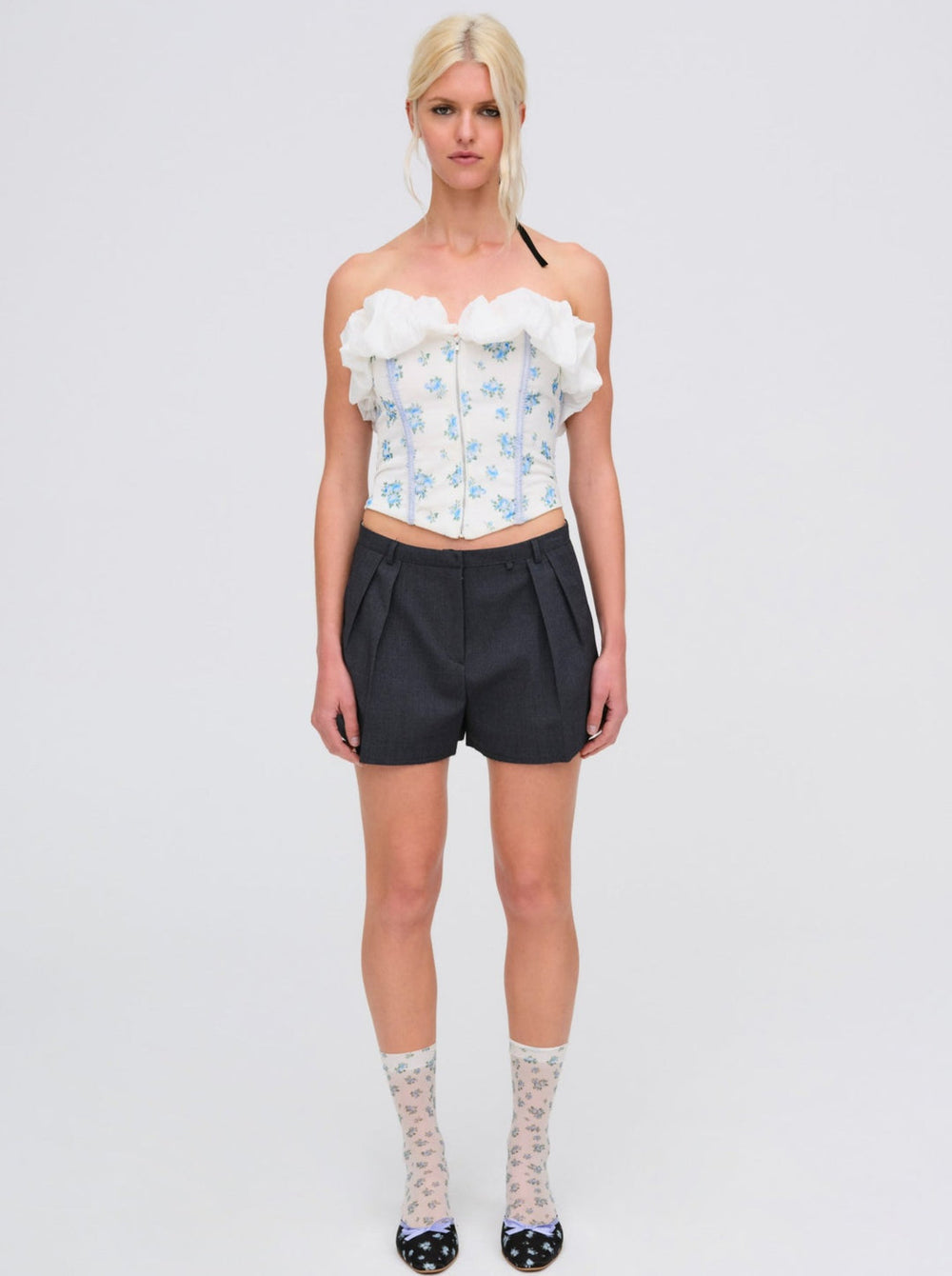 Evelyn Corset Top Blue