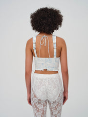 Chantal Denim Corset Top Blue