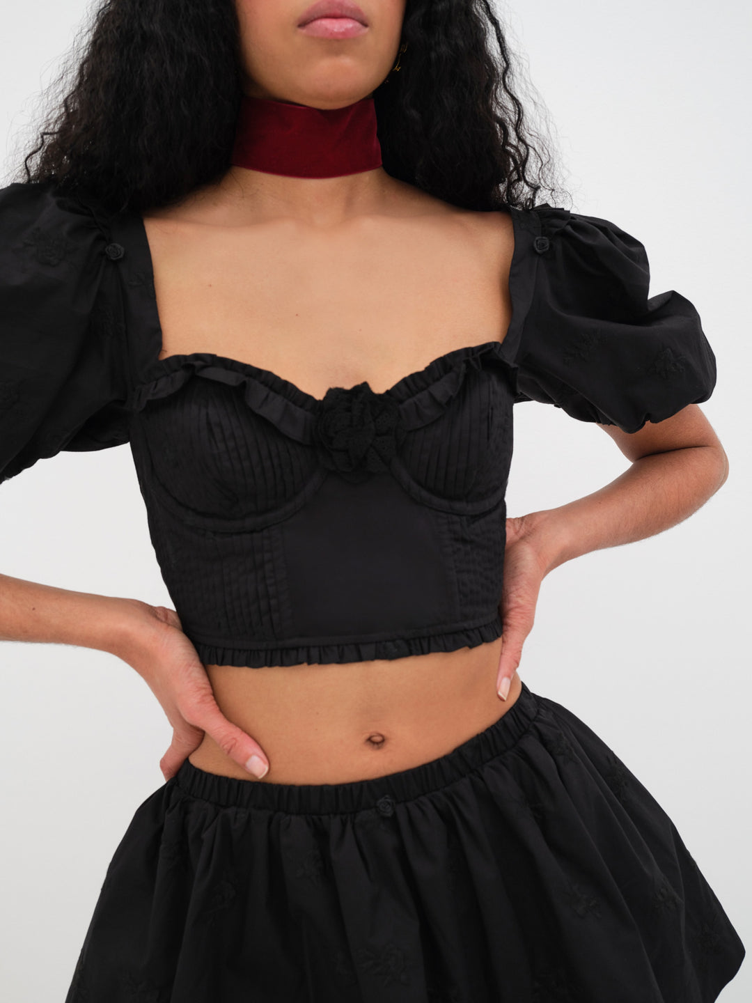 Maye Crop Top Black