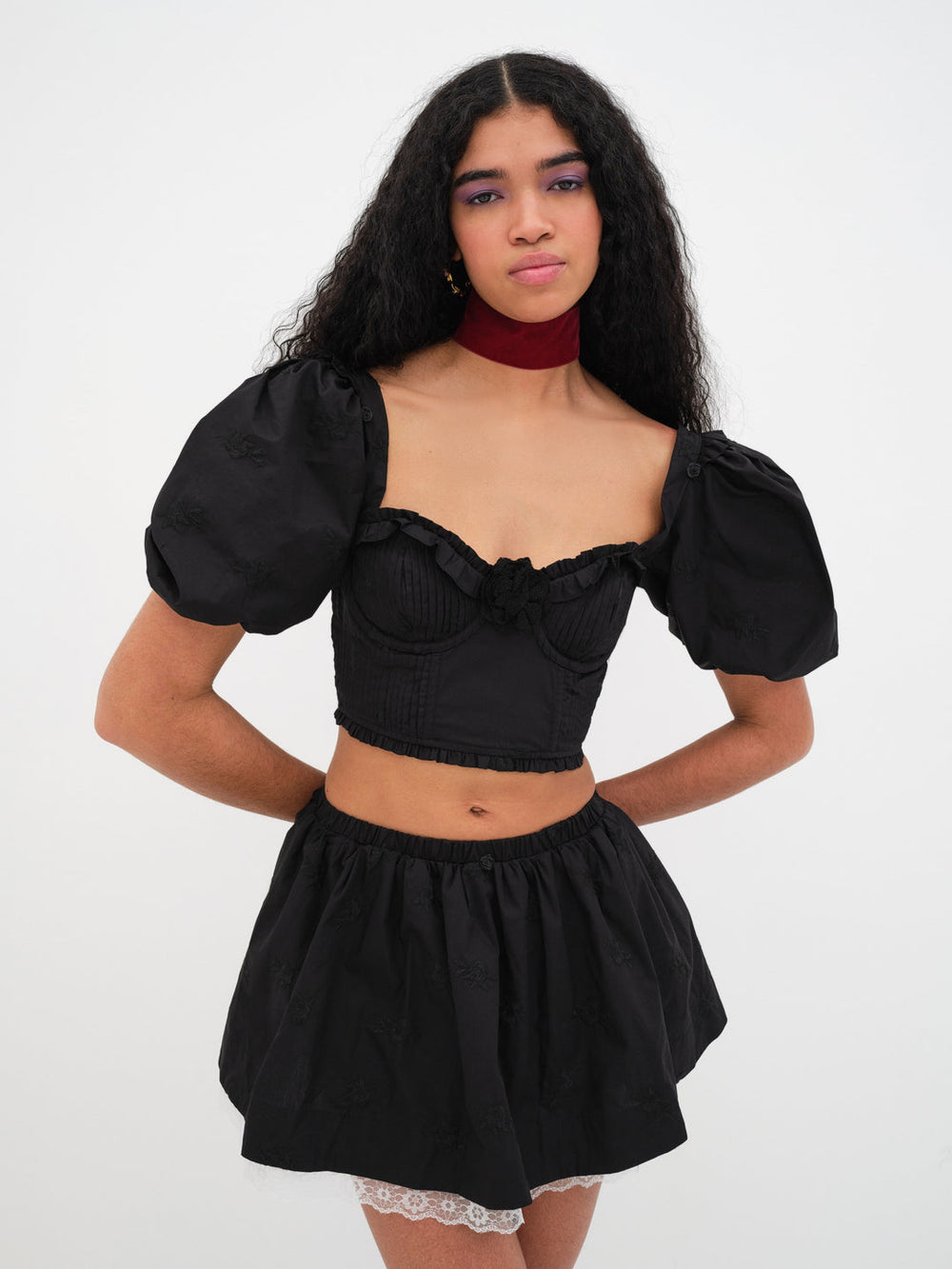 Maye Crop Top Black