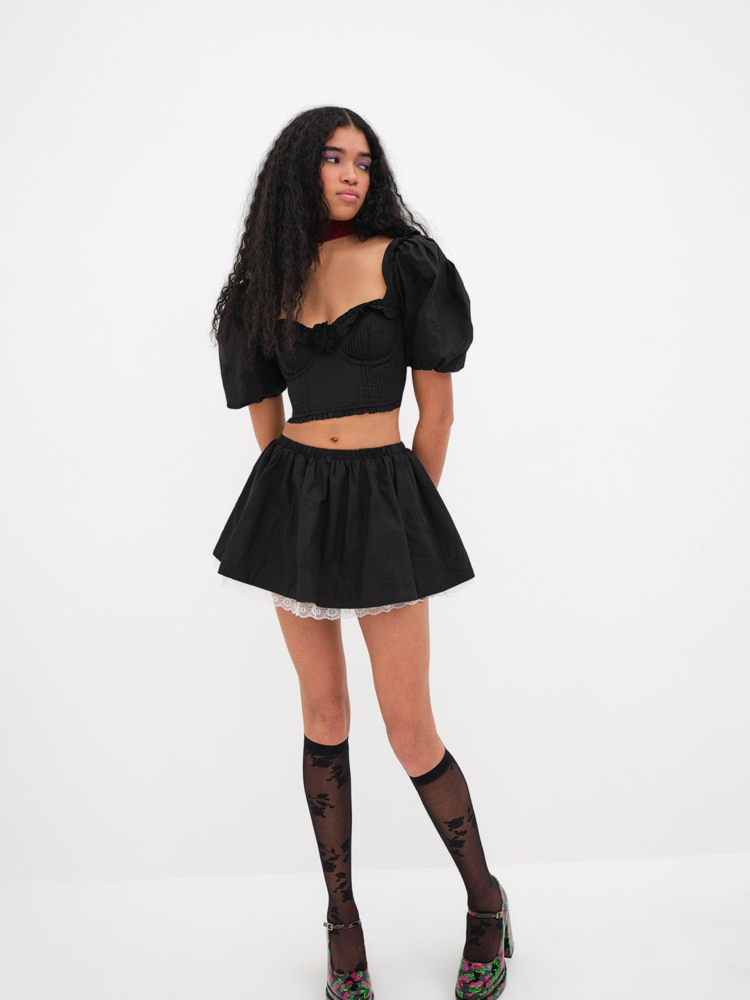 Maye Crop Top Black