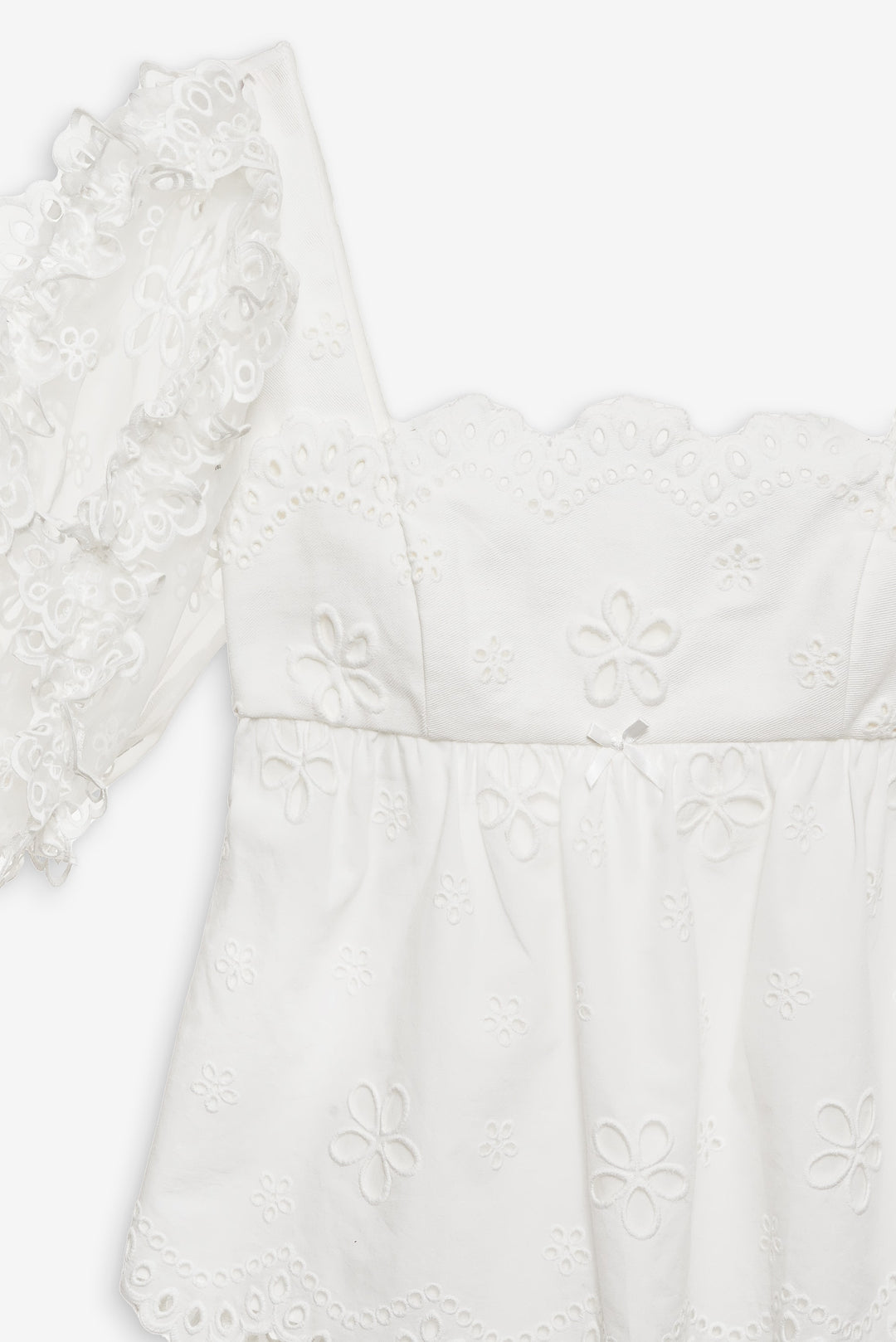Daisy Eyelet Top White