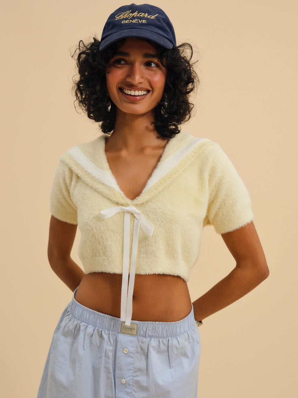 Kimmy Sailor Sweater Top Yellow