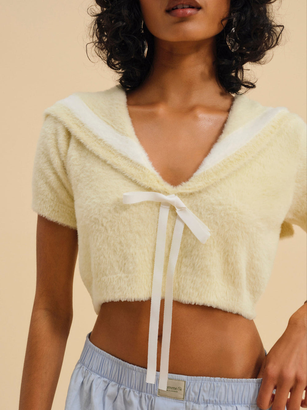 Kimmy Sailor Sweater Top Yellow
