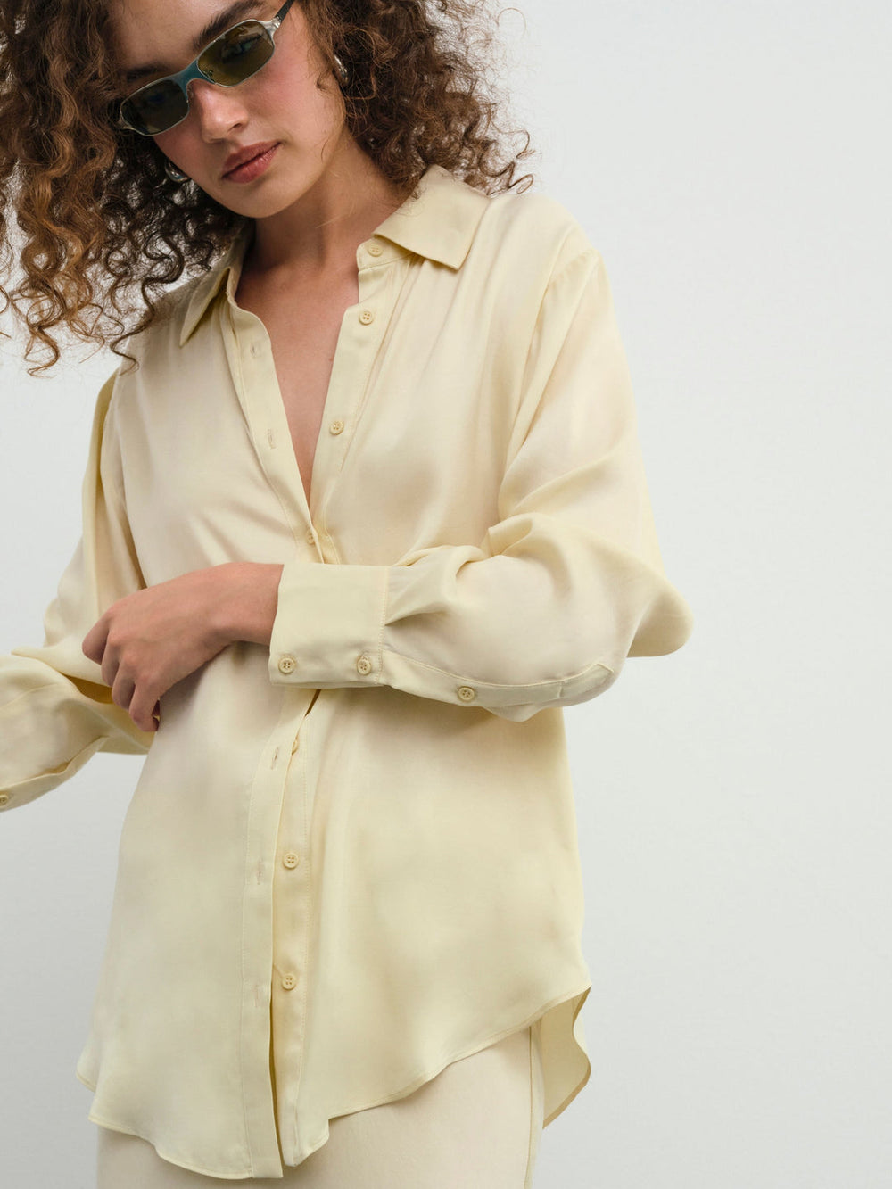 Clarabell Button Down Shirt Yellow