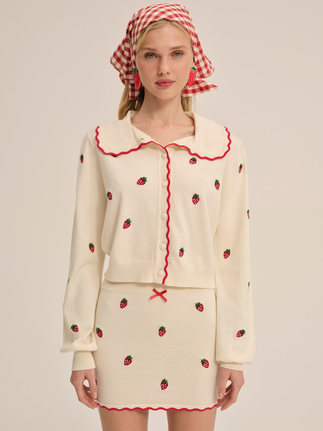 Strawberry Jam Cardigan Cream