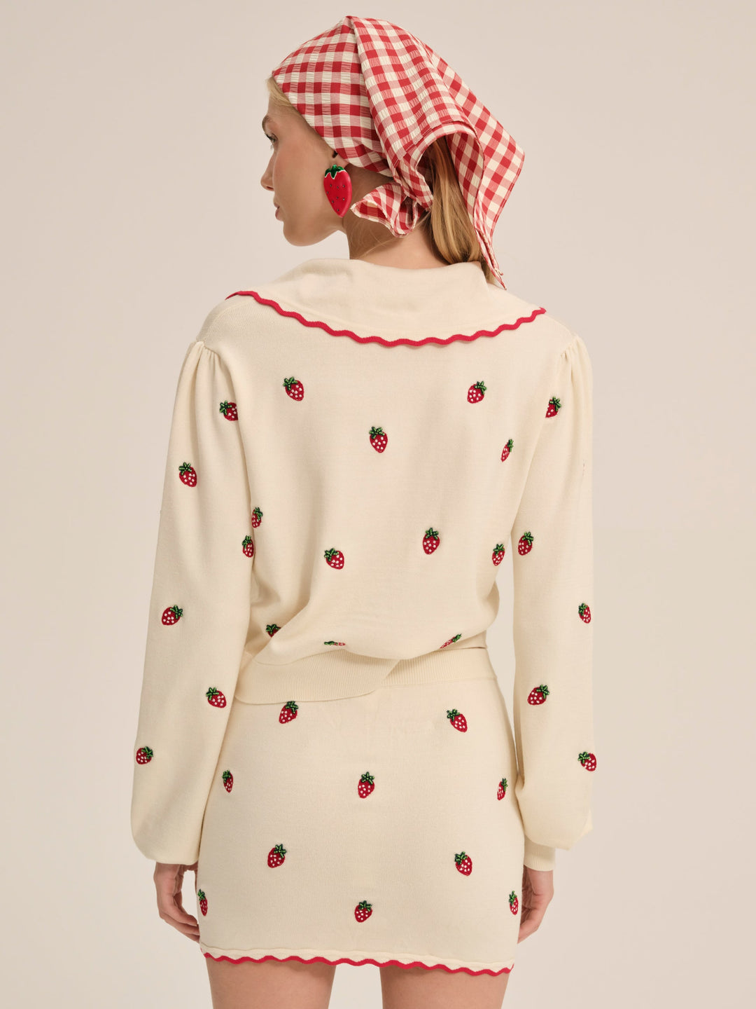 Strawberry Jam Cardigan Cream
