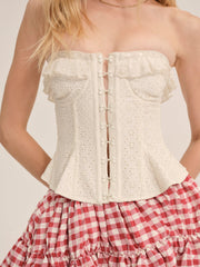 Tea Time Corset Top Cream
