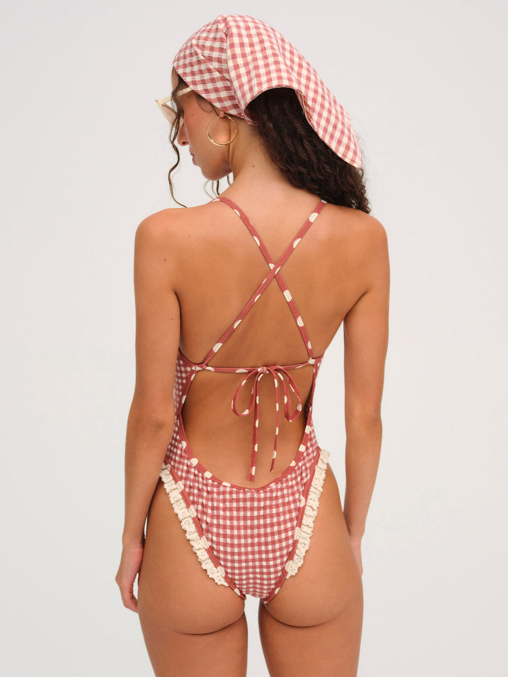 Strappy One Piece Swimsuit Red