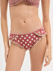 Dolly Dot Bikini Bottom Red
