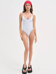 Strappy One Piece Swimsuit Blue