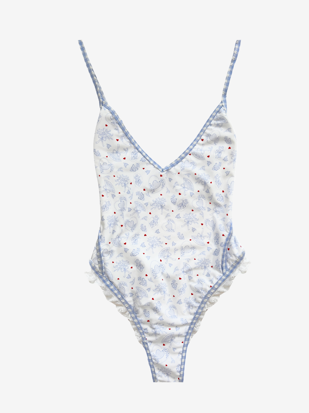 Strappy One Piece Swimsuit Blue
