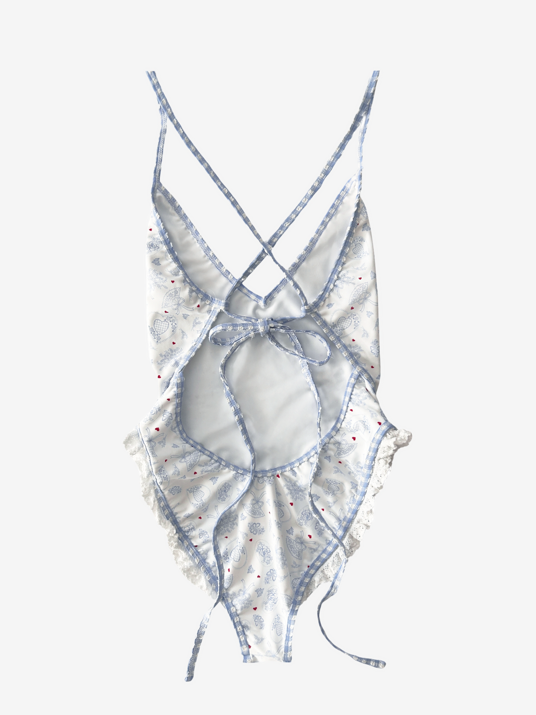 Strappy One Piece Swimsuit Blue