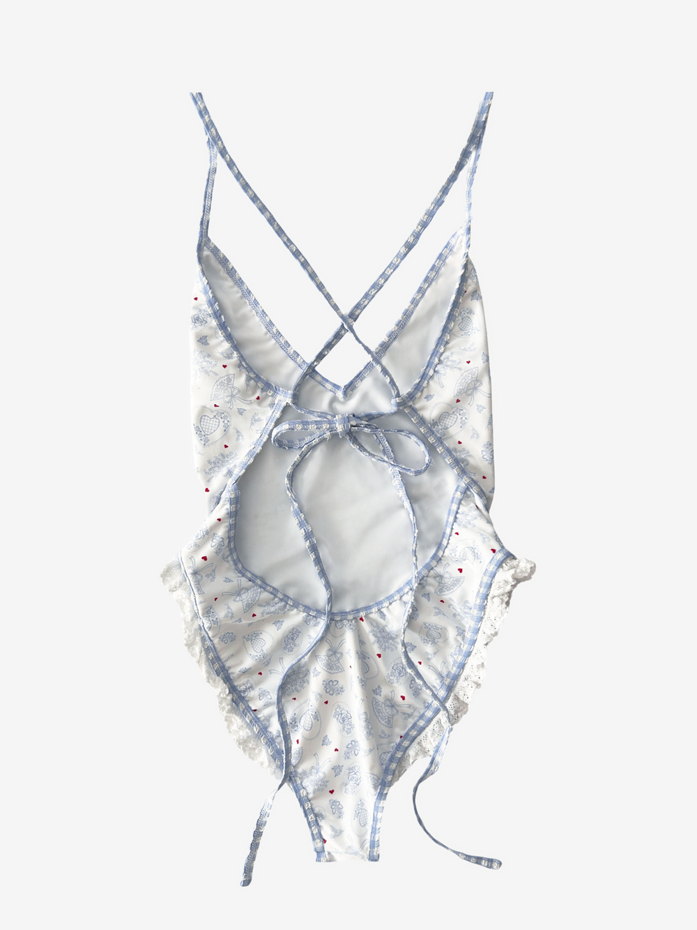 Strappy One Piece Swimsuit Blue