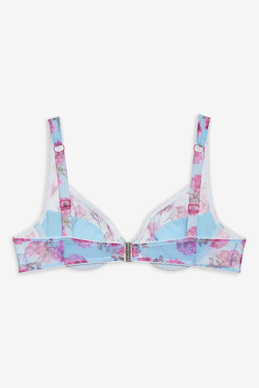 Floral Stems Underwire Bikini Top Blue