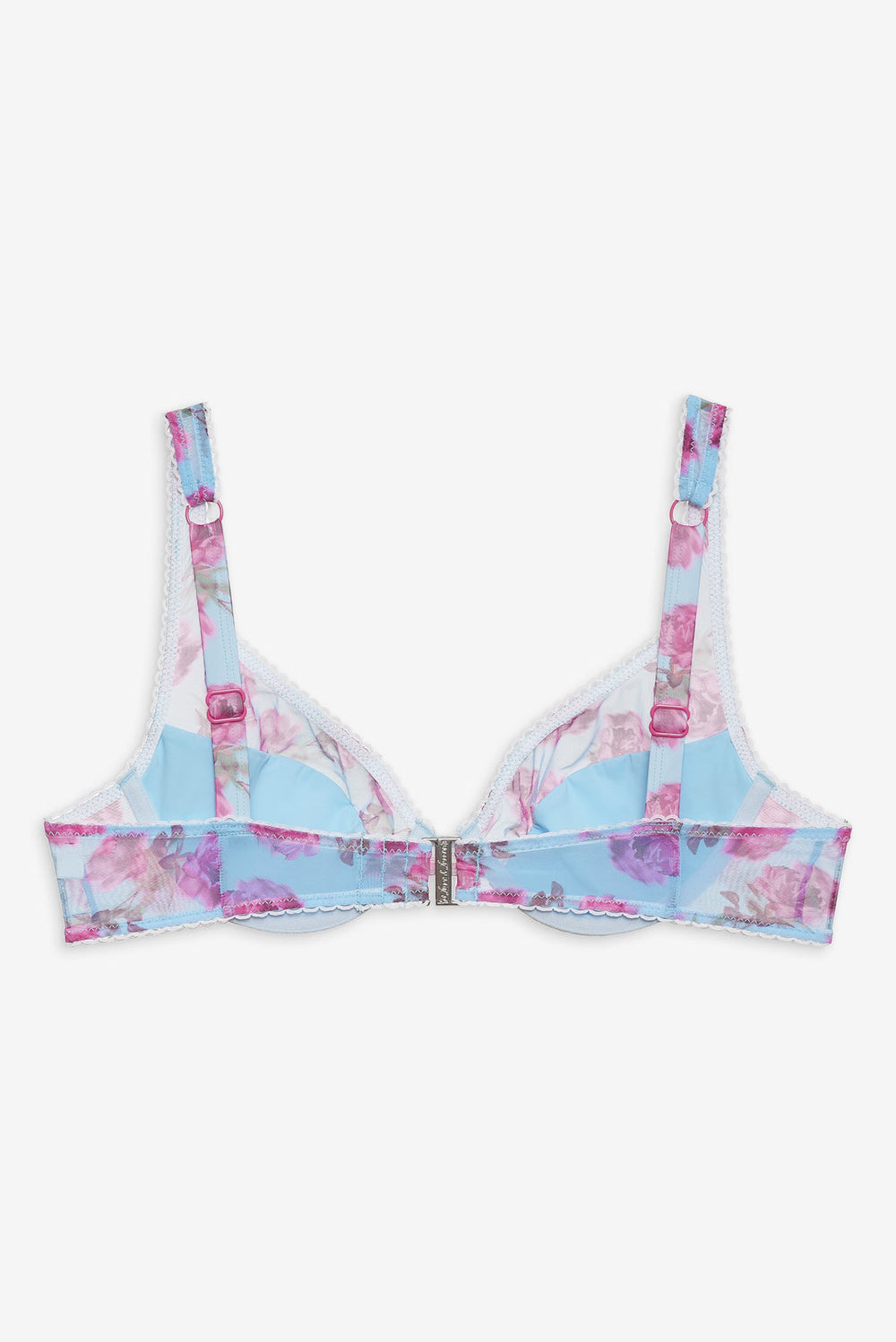 Floral Stems Underwire Bikini Top Blue