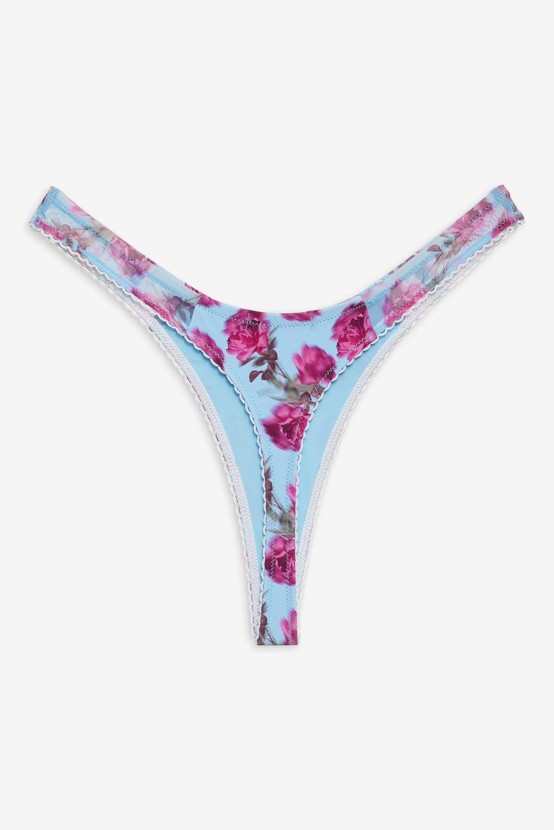 Floral Stems Bikini Bottom Blue